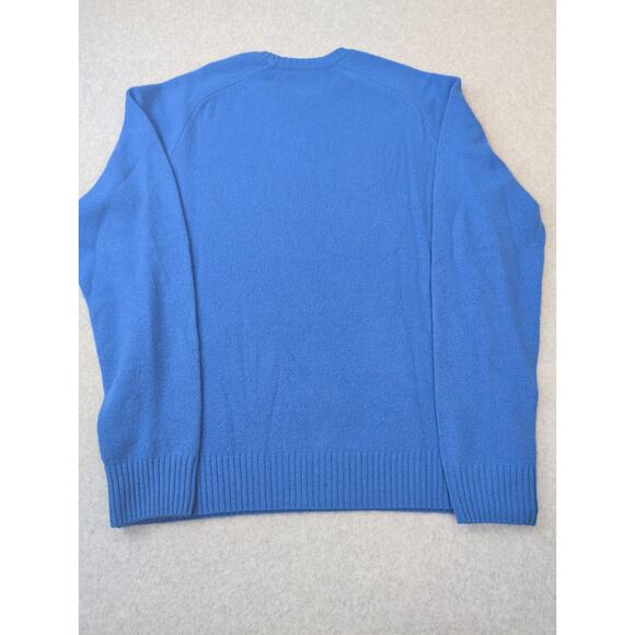Penguin By Munsingwear Sweater Large Blue 100% Lambswool Crew Neck Preppy Casual - Picture 8 of 11